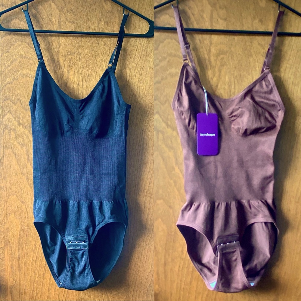 Heyshape Shapewear Bodysuit black and brown set